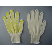 10g String Knit (90% Cotton) PVC Dotted Glove